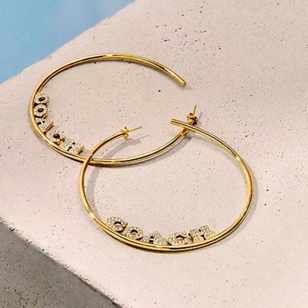COACH Signature Hoop Earrings